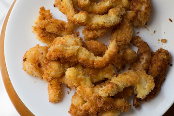 Shrimp prawn gambas deep fried breaded panko sea food
