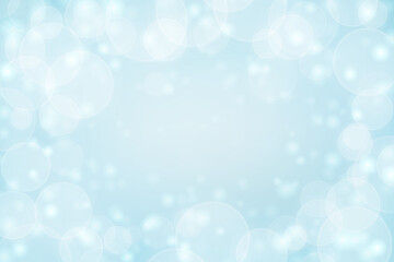 soft blue bokeh background with round bubble light vector.
