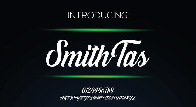 SMITH TAS Signature Font Calligraphy Logotype Script Brush Font Type Font Lettering Handwritten