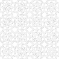 Fototapeta premium Seamless vector pattern, gray geometric patterns with shadow on a white background. For printing, packaging, wallpaper, textiles, web design, banner