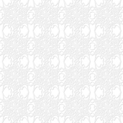 Seamless vector pattern, gray geometric patterns with shadow on a white background. For printing, packaging, wallpaper, textiles, web design, banner