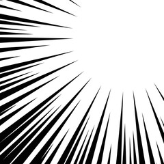 Obraz premium Black cartoon style concentration line material