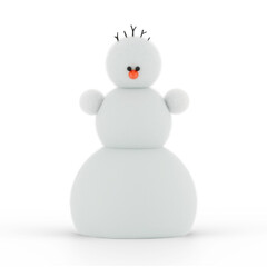 Fluffy felt Christmas snowman