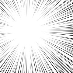 Obraz premium Black cartoon style concentration line material