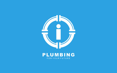 I logo plumbing for identity. letter template vector illustration for your brand.