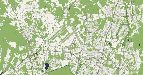 map of the city of Vantaa, Finland