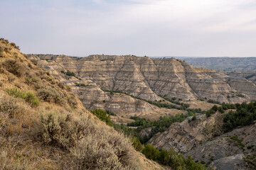 Layers of Dried Mud And Rock Make Up The Badlands Formations