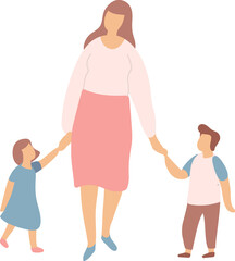 Fototapeta premium Mother silhouette
