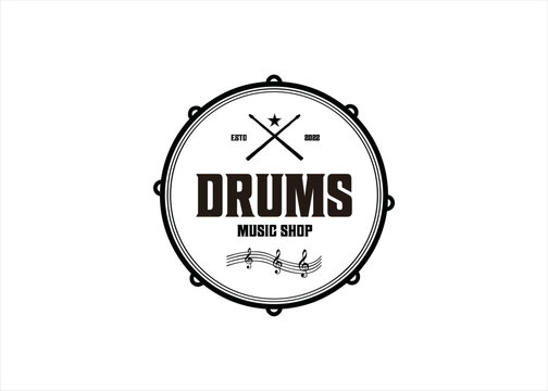 drums music logo design