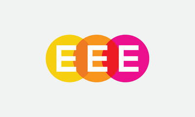 Multi Color Circle logo and colourful circle monogram vector and multiple colorful logo design icon vector with colorful group letters symbol