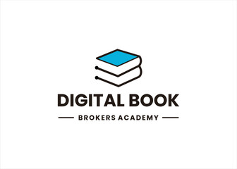 digital book logo design