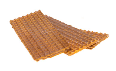 waffles with toffee isolated