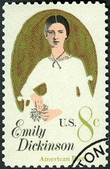 USA - 1971: shows Emily Elizabeth Dickinson (1830-1886), American poet, 1971 - 544353529