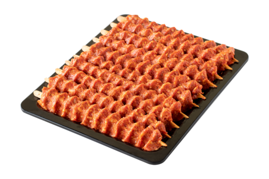 Raw spicy adana kebab. Png image