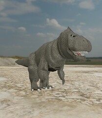 Tiranosaurio rex estilizado ilustración 3d © david