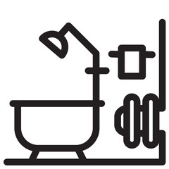 bathroom interior towel icon
