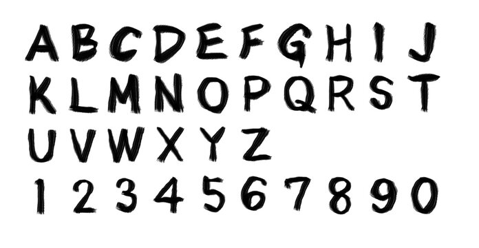 hand-drawn alphabet number c1