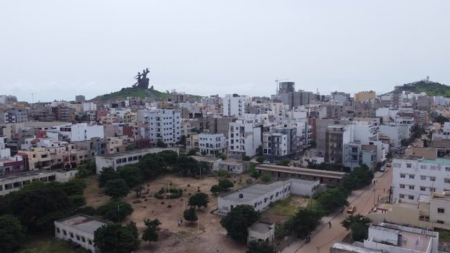 Ville de Dakar, Afrique, quartier Mamelle - Shot taken with drone