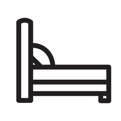 Bed Furniture Interior Mattress Pillow Sleep Spring Bed Icon