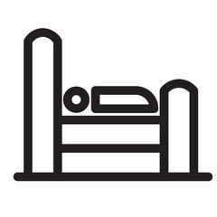 bed furniture room sleep icon
