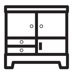 Bedroom Cabinet House Interior Locker Shelf Shelves Icon