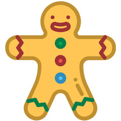 Obraz premium ginger bread flat icon