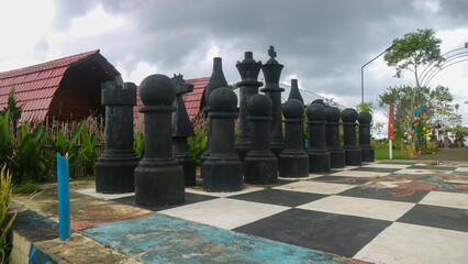 giant chess at a tourist place