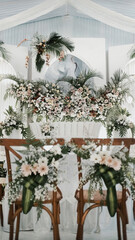 Wedding decoration with Indonesian wedding style