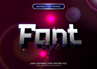 Luxury text neon effect editable. electric font style.