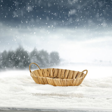 Winter snow background and free space for your decoration. 