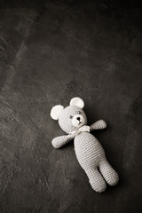 crocheted teddy bear