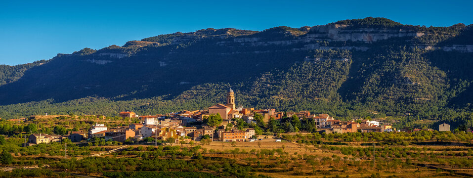 panoramic view of Ulldemolins, Spain