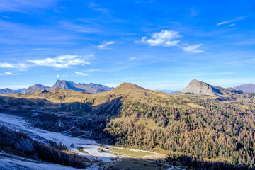 Panorama sulla Val Venegia, Dolomiti, Parco Naturale Paneveggio-Pale di San Martino, Italia