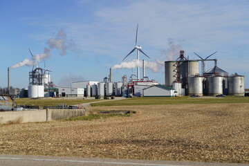 Grain Producer ethanol plant producing e85 fuel for Wisconsin. © Aaron
