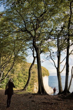 sassnitz, deutschland - felsenk&uuml;ste auf der insel r&uuml;gen