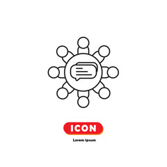 meet icon vector on white background.