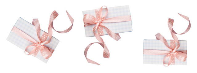 Gift box collection with transparent background. christmas gift box.. gift box with ribbon. 