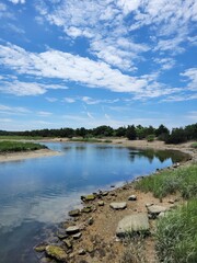 Sandy Creek stream with beautiful sky reflection