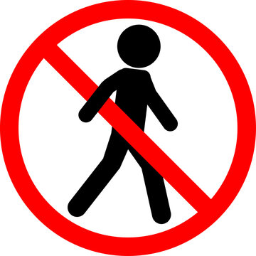 Red circle vector isolated illustration of Do not entry, prohibited to enter, no trespassing, restricted area, authorized personnel only sign