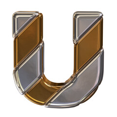 Gold and silver capital letter u © oleg