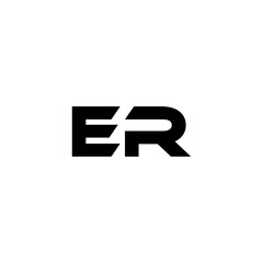 ER letter logo design with white background in illustrator, vector logo modern alphabet font overlap style. calligraphy designs for logo, Poster, Invitation, etc.