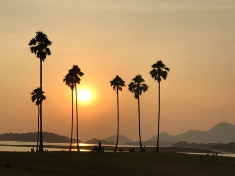 sunset on the beach