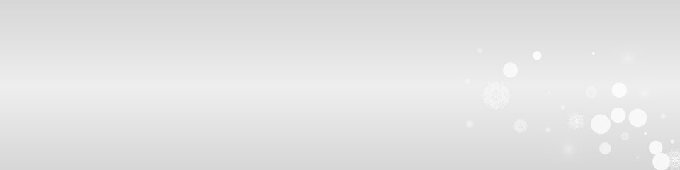 Silver Snow Vector Grey Panoramic Background.