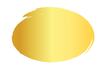 Gold ellipse shape vector illustration