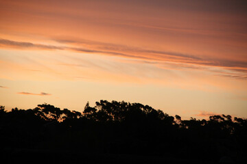 Fototapeta premium beautiful sunset on a Monday evening.