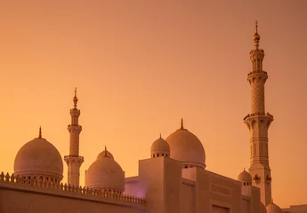 Papier Peint photo Lavable Abu Dhabi Sheikh Zayed Mosque in Abu-Dhabi, United Arab Emirates