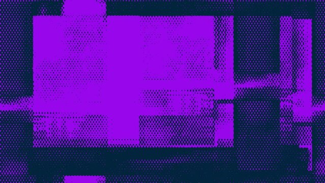 Abstract halftone grunge texture motion graphic background.
