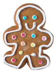 Gingerbread Man with a transparent background - 544385995