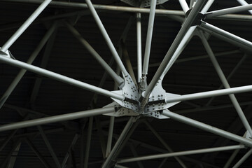 element of industrial architecture, a fragment of the lattice structure of the vault