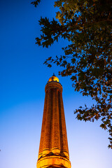 mosque minaret at sunset
